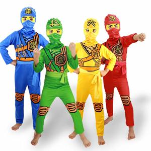 어린이 닌자 의상, 디럭스 사무라이 복장, 할로윈 복장 소년 소녀를위한 Ninjago 의상, 공연 부분을위한 아동복