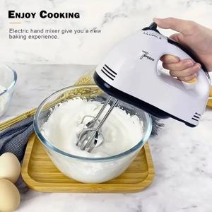 220V 휴대용 전기 계란 비터, 가정용 자동 믹서, 휴대용 식품 케이크 빵 베이킹 반죽 믹서, 7단 크림 블렌더
