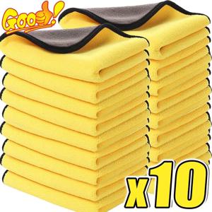 10-1개 마이크로화이버 세척 타월 자동차 청소용 천 전문 디테일링 자동차 건조용 마이크로화이버 타월 세차 타월 액세서리