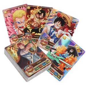 50Pcs 원피스 카드 영어 버전 홀로그램 SSR 컬렉션 카드 Luffy Shanks 애니메이션 캐릭터 Carte for Children Gift Toys