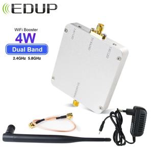 EDUP 4W WiFi 신호 증폭기 5.8GHz 2.4GHz WiFi 리피터 무선 공유기 WiFi 신호 증폭기 장거리 확장기 (WiFi 공유기용)