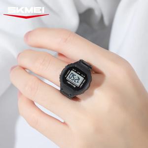 SKMEI 2699 여성용 반지 손목시계 크로노그래프 LED 파티 디지털 플라스틱 시계 여성용 주얼리 반지 구멍은 조절할 수 없습니다