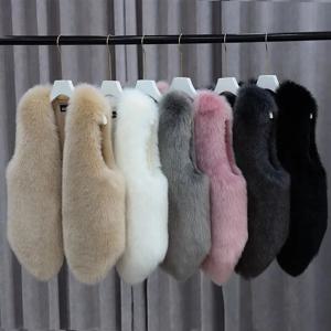 여성 모피 양복 조끼 가을 겨울 새로운 모조 토끼 머리 민소매 어깨 외부 말 폴더 내부 착용 조끼 여성