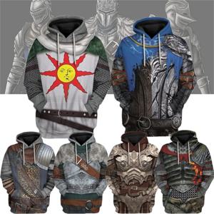 남성과 여성의 3d 인쇄 인기 게임 Dark Souls 까마귀 새로운 패션 캐주얼 후드 티셔츠 Cool Sport Oversize Loose Top