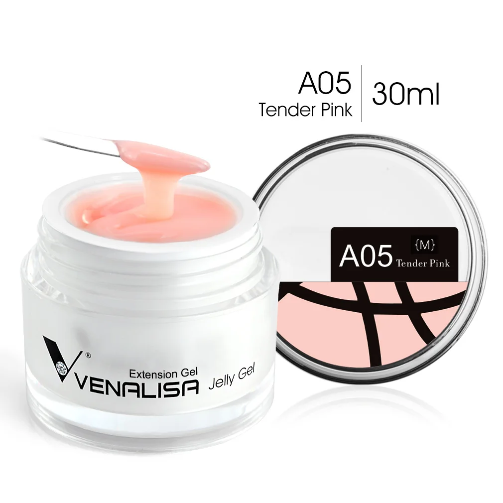 30ml Venalisa Builder 젤리 젤 프렌치 UV LED 폴리 네일 젤 펄 핑크 웃긴 토끼 네일 확장 네일 매니큐어