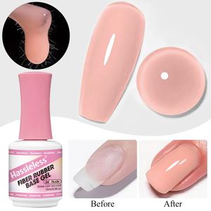 간편한 15ml 단일 튜브 파이버 베이스 젤 네일 폴리쉬, 투명, 밀키 화이트, 누드, 핑크 톤으로 제공됩니다. 빠르게 건조되는 f