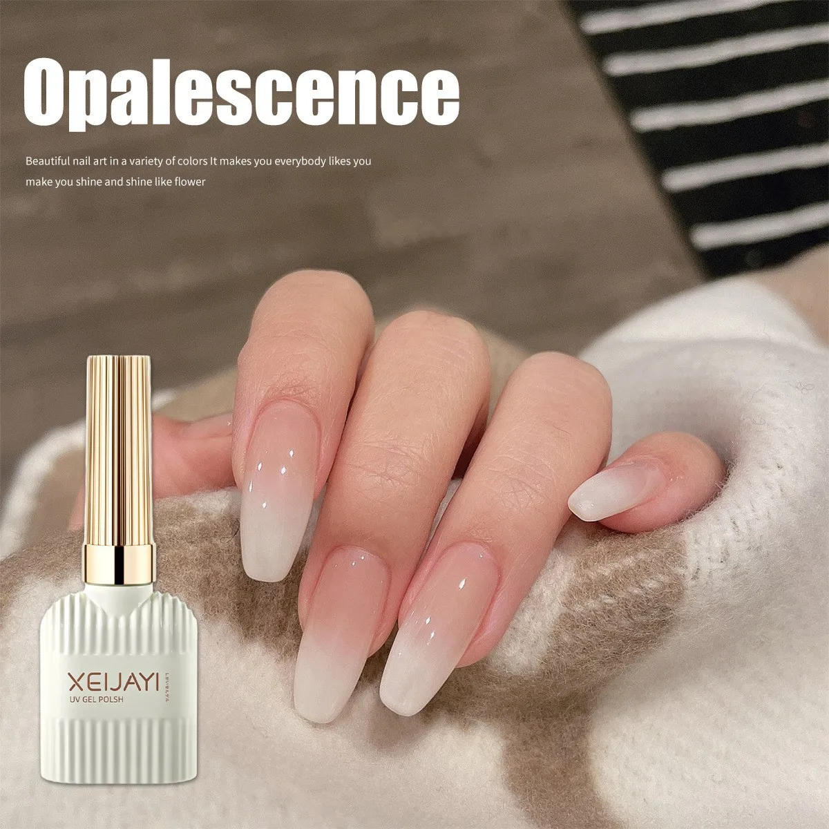 푸딩 밀키 화이트 젤 네일 폴리쉬, 퓨어 컬러 UV 젤 폴리쉬, 전문가용 스타터 네일 아트 DIY 15ml