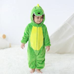 아기 소녀 긴 소매 Onesies Kigurumi 유아 공룡 동물 만화 Romper 신생아 소년 잠옷 크리스마스 할로윈