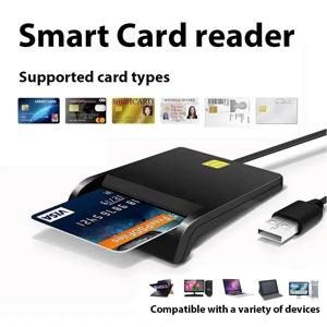 다기능 휴대용 USB 2.0 지능형 카드 리더기 DNIE ATM CAC IC ID 은행 SIM 카드 리더기용 저렴하고 쉬운 사용