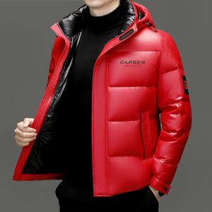 진짜 좋은 90% 화이트 덕 다운 파카 코트 2025 겨울 남성용 보온 후드 재킷 트렌디한 밝은 색상 덕 다운 패딩 코트