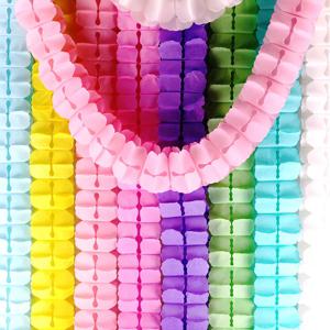 3.6M 멀티 컬러 네잎 클로버 종이 가랜드, 베이비 샤워, 웨딩, 생일 파티 장식, DIY 스트리머 공예 용품