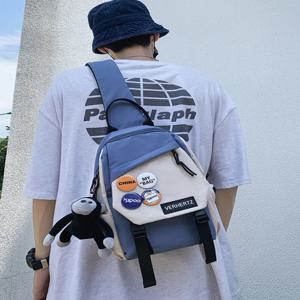 어린이 스포츠 크로스바디 백 소년 야외 여행 가슴 가방 나일론 소재 지퍼 클로저 부드러운 캐주얼 세로형 사각형