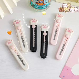 귀여운 고양이 발 모양 다용도 칼 휴대용 종이 절단기 편지 봉투 개봉기 택배 상자 칼 박스 커터 칼 언박스 사무용품