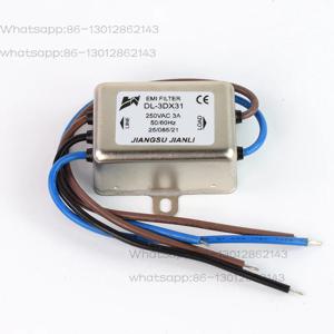전원 공급 장치 필터 220v 간섭 방지 1A-30A AC 단상 리드선 포함 1DX10