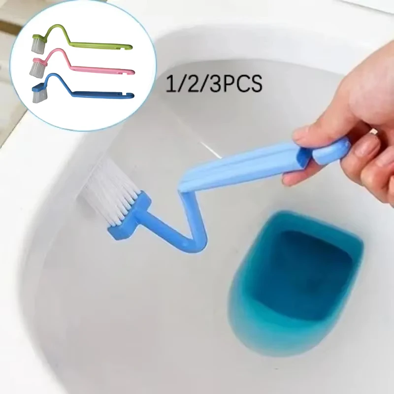 1/2/3PCS 곡선형 변기 브러시 긴 손잡이 변기 청소 브러시 가정용 깊은 청소 도구 욕실 액세서리