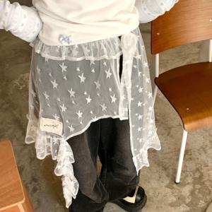 빈티지 스타 레이스 미니 스커트 불규칙한 하이트 허리 거즈 스커트 레이스 업 일본식 프릴 엣지 스커트 streetwear