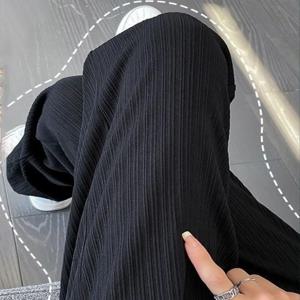 여름 얇은 와이드 레그 팬츠 여성용 루즈 드레이프 캐주얼 자외선 차단 레깅스 하이 웨이스트 스트레이트 컷 슬리밍 밀크 실크