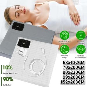 접지 침대 시트 90% 유기농 면 & 10% 순은 섬유 접지 매트 (접지 케이블 포함) 전도성 시트 접지 매트