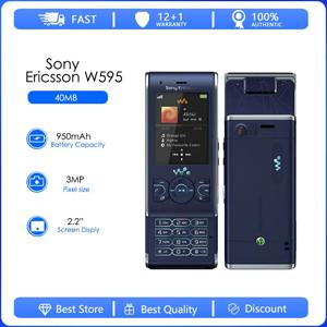 소니 에릭슨 W595 리퍼브 상품-오리지널 공기계 W595 FM 라디오 3.15MP 카메라 좋은 품질의 핸드폰 무료 배송