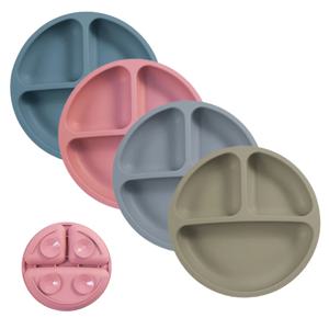 1PCS 아기 빨판 실리콘 식사 접시 BPA 무료 어린이 요리 흡입 유아 훈련 식기 어린이 먹이 그릇 아기 물건