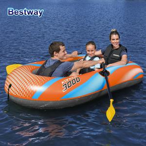 Bestway 61136/61140/61142/61146 1-3인용 헤비 듀티 풍선 카약 - 스릴 넘치는 PVC 래프팅 모험 보트