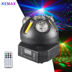60W 3IN1 DJ 파티 조명 다채로운 디스코볼 효과 DMX512 라이어 빔 리모컨 무빙 헤드 스테이지 조명 (나이트클럽, 생일, 바)