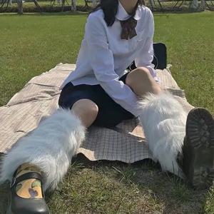 여성용 퍼지 레그 워머 무릎 길이 인조 모피 레그 워머 겨울 롱 부츠 신발 커프 커버 소녀용 스트리트 파티 일상 착용