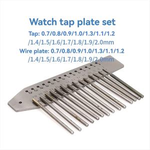 시계 탭 앤 다이 세트, 14개 탭 스크류 플레이트 0.7mm 2mm, 시계판 및 아버 수리용 마이크로 나사산 절삭 공구 [2026 MOCC]