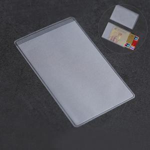10pcs 여행 PVC 카드 홀더 ID 버스 비즈니스 은행 신용 카드 홀더 투명 방수 카드 보호 커버 파우치 가방