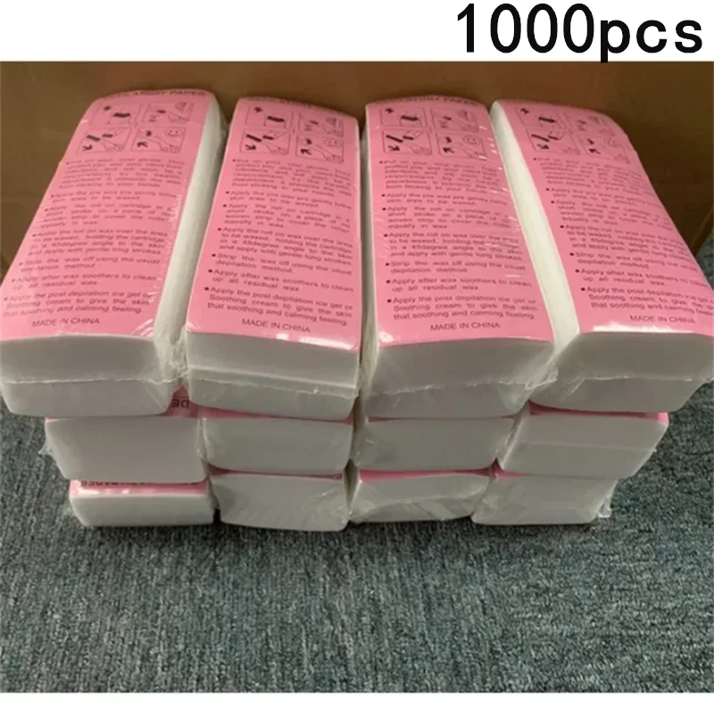 100/200/500/1000개 부직포 바디 클로스 제모 왁스 페이퍼 롤 제모기 왁스 스트립 페이퍼 고품질 도매