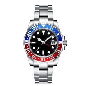 Corgeut Swiss Rhonda 515 GMT 쿼츠 시계 럭셔리 다이버 사파이어 글래스 316L 스테인레스 스틸 루미너스 다이얼 방수 10Bar 남성용