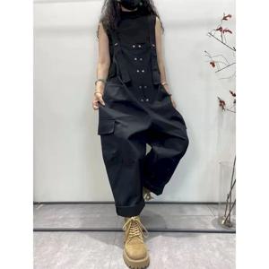 여성용 오버사이즈 점프수트 데님 캐주얼 루즈 원피스 여성 플레이수트 한국 패션 2026 여름 신상 여성 의류