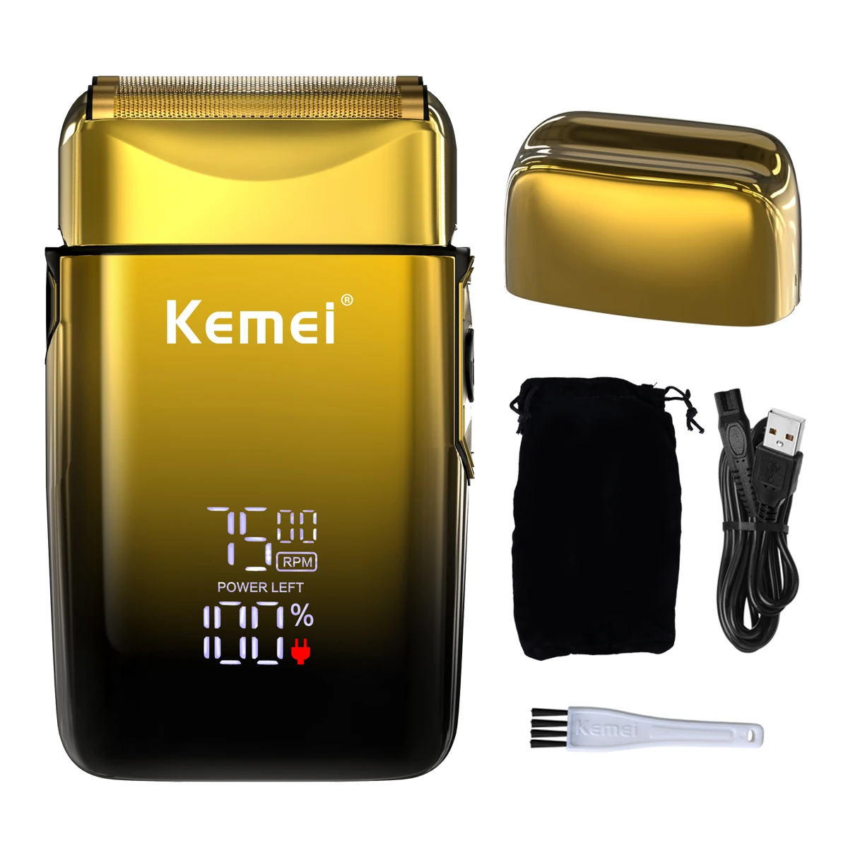 Kemei TX10 전기 면도기 머리 충전식 얼굴 및 수염 호일 면도기 남성용 대머리 면도기 남성용 기계 이발사