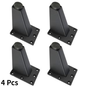 4 Pcs 조정 가능한 금속 가구 다리 소파 침대 TV 캐비닛 다리 검은 가구 피트 두꺼운 알루미늄 합금 테이블 캐비닛 피트