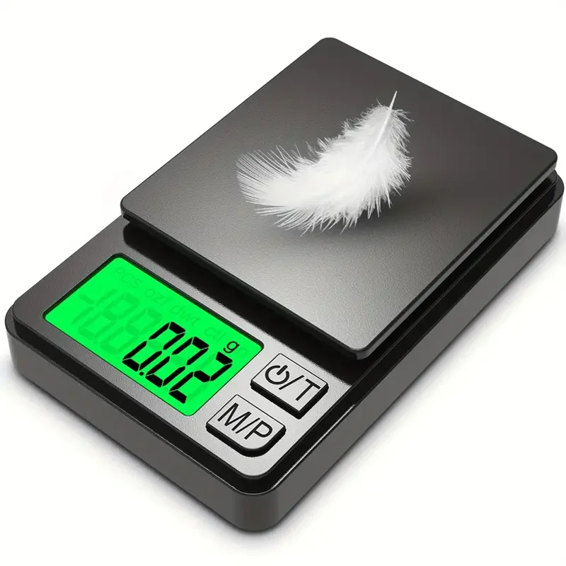 정밀 포켓 저울 1000g X 0.01g - 디지털 그램, 식품, 보석, 온스/곡물 저울(백라이트 LCD 포함) - 여행용 미니 저울