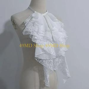 여성 의상 파티를위한 49MD 빅토리아 분리 가능한 레이어 레이스 자트 가짜 칼라
