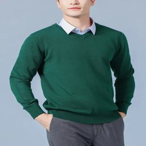 남성 캐시미어 스웨터 가을 겨울 부드럽고 따뜻한 져지 점퍼 풀오버 브이넥 니트 스웨터