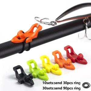 LINNHUE 20-30pcs 낚싯대 폴 후크 키퍼 루어 미끼 홀더 루어 액세서리 지그 후크 안전 유지 홀더 낚시 도구