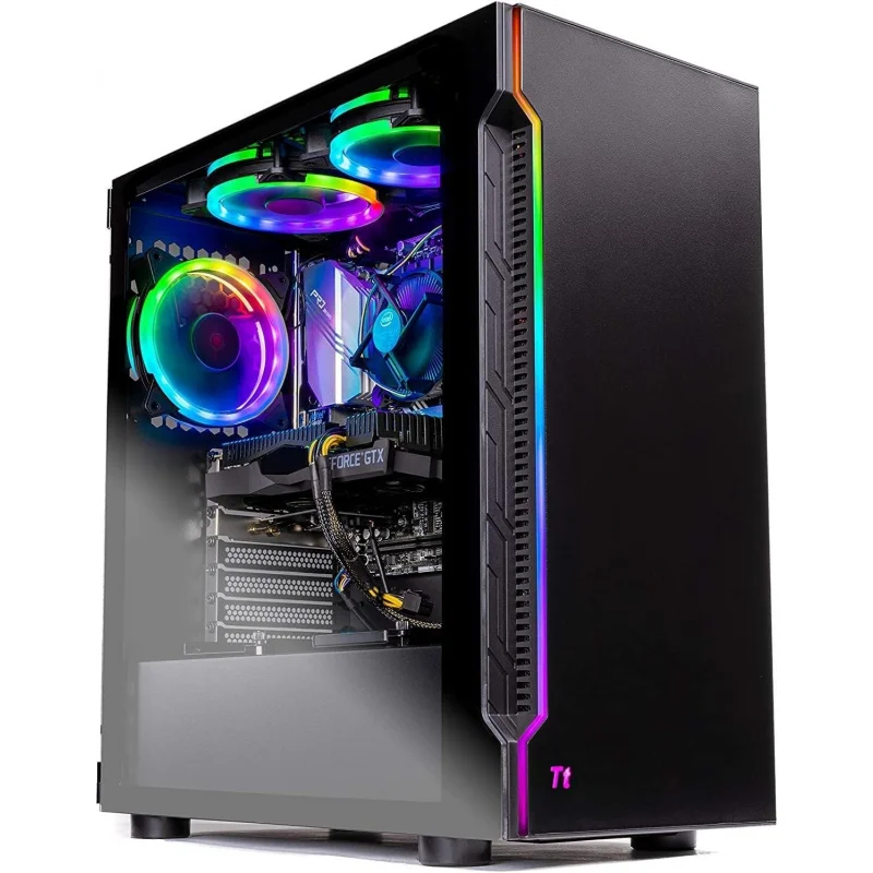 섀도우 3.0 게이밍 PC 데스크탑 – 코어 i5 10400F 2.9GHz, GTX 1660 슈퍼, 500GB SSD, 16GB DDR4 3200, 600W 골드