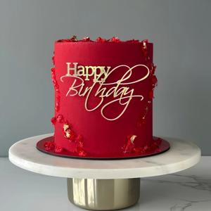 3개/5개 생일 케이크 장식, 금색, 은색, 로즈골드 아크릴 케이크 카드 베이킹 장식, 생일 축하 케이크 토퍼