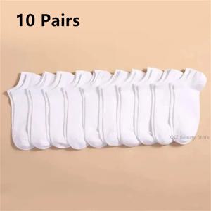 남성용 캐주얼 통기성 양말, 보이지 않는 로우 컷 실리콘, 미끄럼 방지 노쇼 발목 양말, 단색 보트 양말, 5/10 쌍