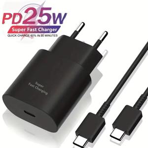 25W USB EU 충전기 QC 3.0 고속 충전 삼성 S20 S21 휴대폰 충전기 휴대용 벽걸이형 충전기 고속 충전기