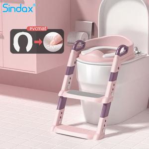 휴대용 어린이 변기 계단식 조절 가능 아기 변기 접이식 스탠드 발판 변기 시트 링 미끄럼 방지 패드 포함