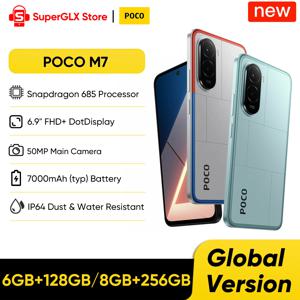새로운 POCO M7 글로벌 버전 스마트폰 스냅드래곤 685 6.9인치 144Hz FHD+ 도트디스플레이 50MP 7000mAh 33W 고속 충전 NFC