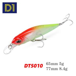 D1 미노우 낚시 미끼 77mm 8.4g 서스펜딩 담수 저크베이트 인조 하드 워블러 파이크 배스 낚시 태클 DT5010