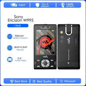 Sony Ericsson W995i 리퍼브 상품-오리지널 잠금 해제 W995 휴대 전화 슬라이더 음악 전화 3G WIFI GPS 전화 무료 배송