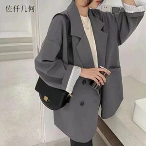 2025 신상 블레이저 여성 솔리드 긴팔 한국 스타일 루즈핏 패션 캐주얼 수트