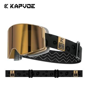 KAPVOE 남성 여성 더블 레이어 안개 방지 스키 고글 스노 모빌 안경 야외 스포츠 스노우 스노우 보드 안경 마그네틱 렌즈 New