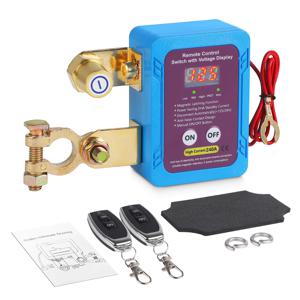 1세트 240A 12V 무선 원격 배터리 차단 스위치 (자동 전원 차단 스위치 포함) 차량, 트럭, RV용 도난 방지