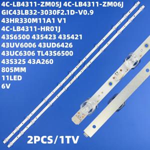 LED 백라이트 스트립 11 램프 톰슨 43인치 TV용 GIC43LB32_3030F2.1D_V0.9 4C-LB4311-ZM06J ZM08J HR01J 43UD6426 43A260 43V2